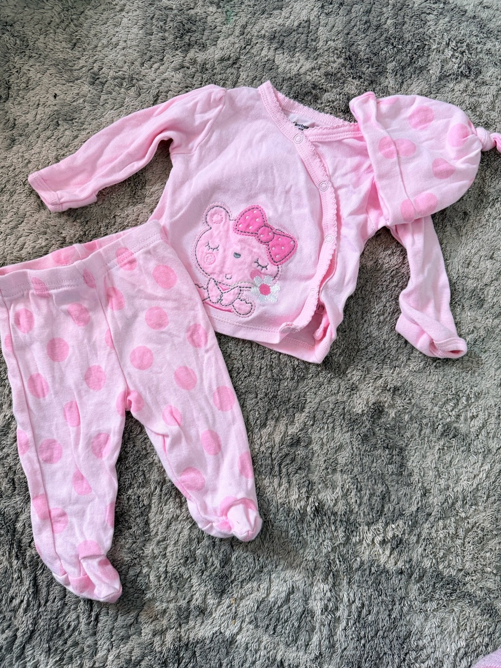 Gerber Pink Baby Set with Embroidered Detail